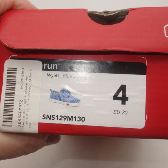 New See Kai Run Wyatt Blue Jersey Machine Washable Shoes Baby Toddler 4 - Picture 9 of 9